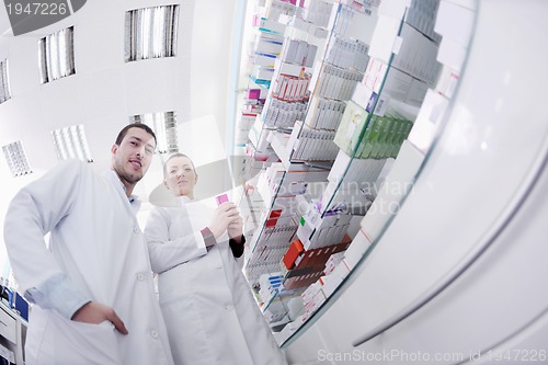 Image of pharmacy drugstore people team