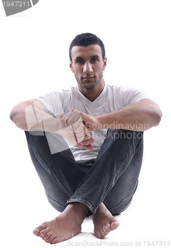 Image of portrait of relaxed young man