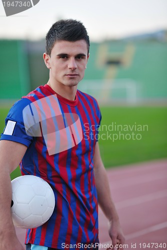 Image of soccer player portrait