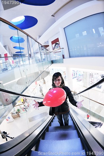 Image of happy woman shopping