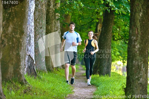 Image of couple jogging