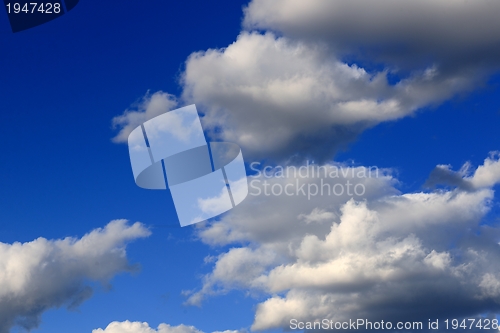 Image of Blue sky with clouds