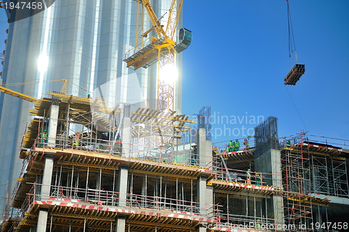 Image of Construction site with crane