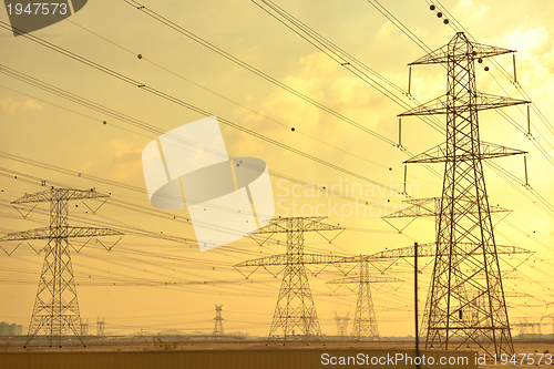 Image of Electrical power lines and towers