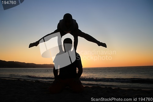 Image of Handstand at sunset