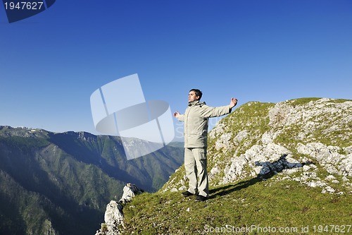 Image of fresh sunrise at mountain