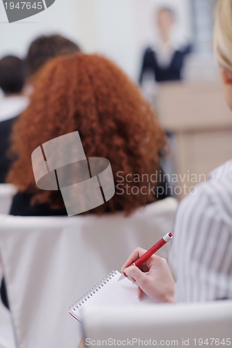 Image of business woman giving presentation