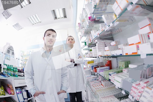 Image of pharmacy drugstore people team
