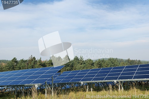 Image of solar panel renewable energy field