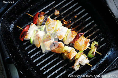 Image of tasty meat on stick