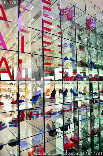 Image of woman shoes in store