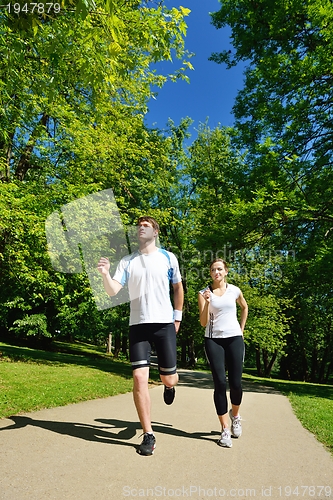 Image of couple jogging