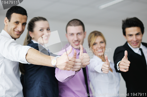 Image of Group of young business people at meeting