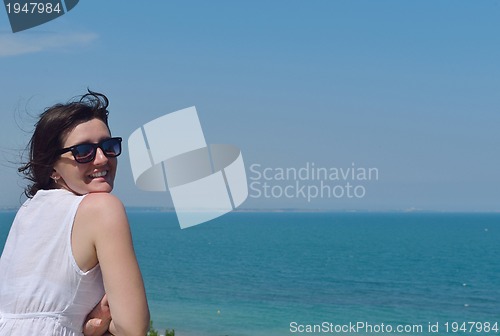 Image of happy woman outdoor