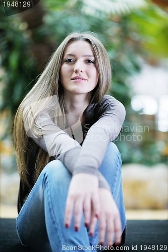 Image of portrait of a beautiful young woman