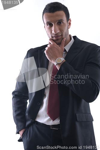 Image of business man isolated over white background