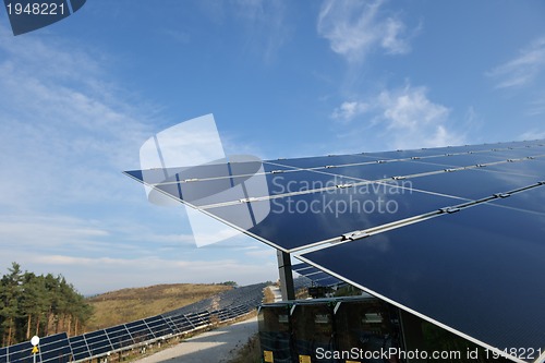 Image of solar panel renewable energy field