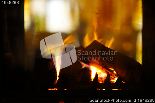 Image of fireplace flame background