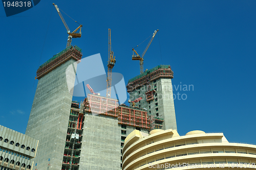 Image of Construction site with crane