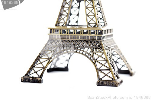 Image of paris eiffel tower model isolated