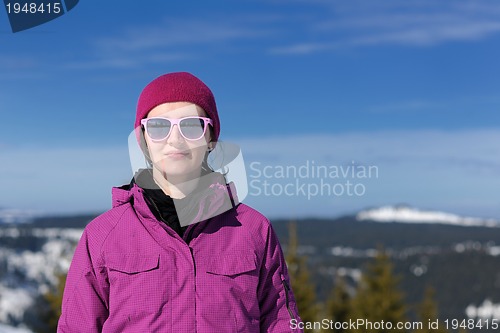 Image of winter woman ski