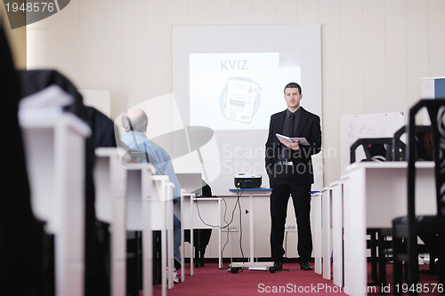 Image of business man on seminar