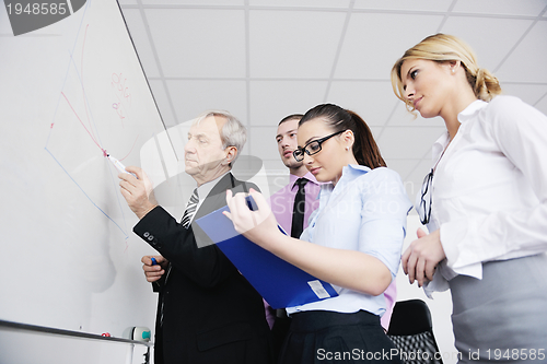 Image of Senior business man giving a presentation
