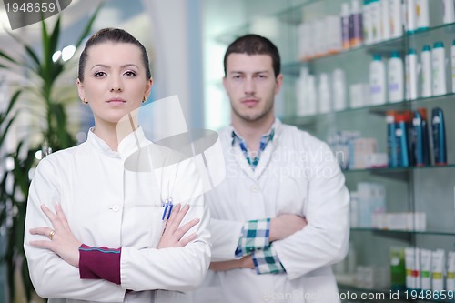 Image of pharmacy drugstore people team