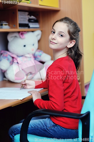 Image of girl doing homework