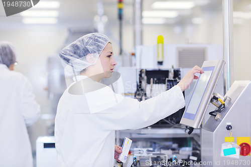 Image of medical factory and production indoor