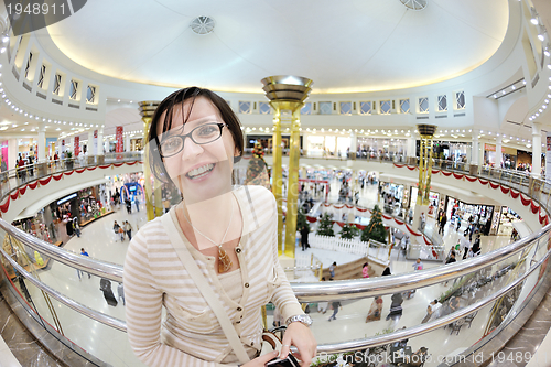 Image of happy woman shopping