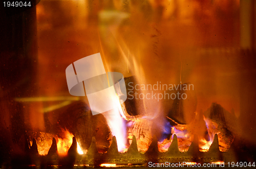 Image of fireplace flame background