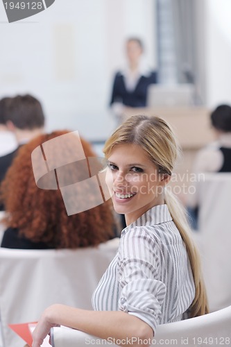 Image of business woman giving presentation