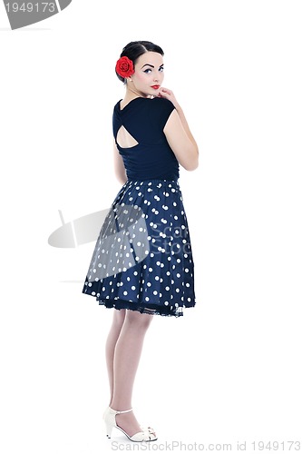 Image of beautiful young woman isolated on white