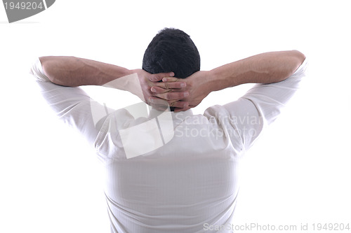 Image of business man isolated over white background
