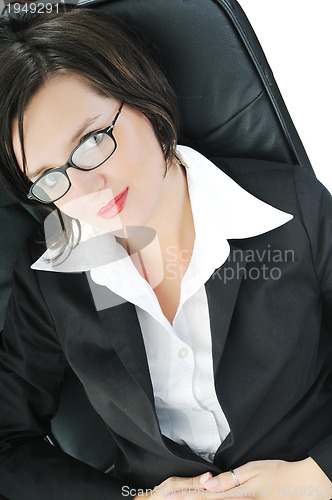 Image of business woman isolated one