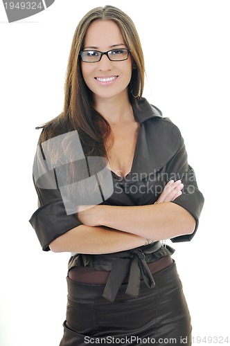 Image of business woman isolated one