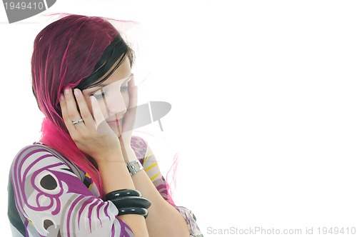 Image of woman fashion isolated one