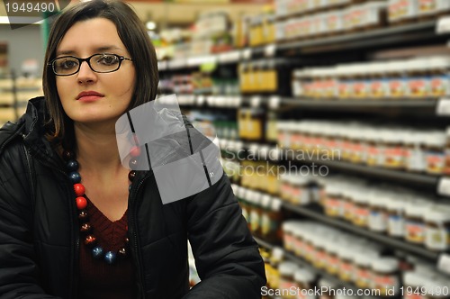 Image of young woman in shopping