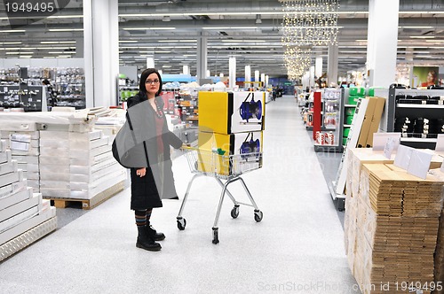 Image of young woman in shopping