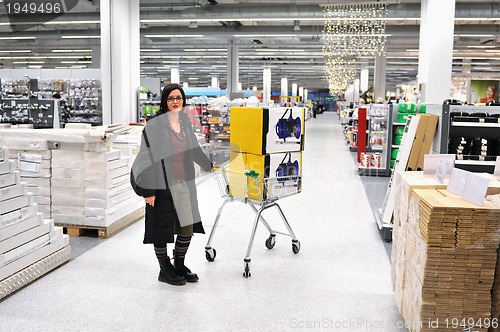 Image of young woman in shopping