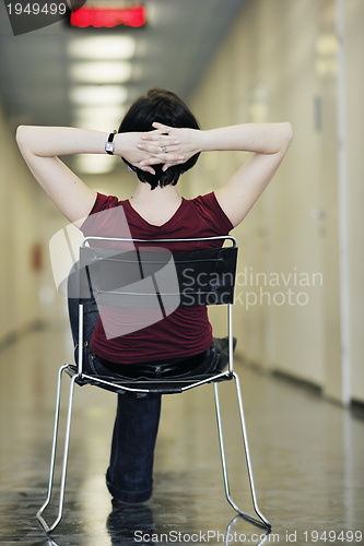 Image of woman relax indoor