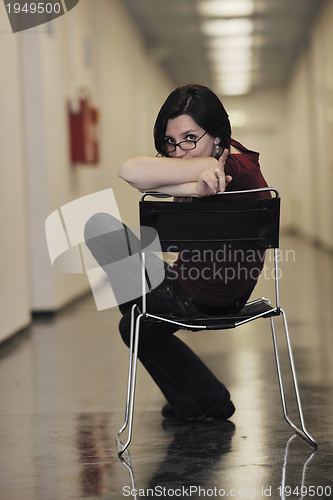 Image of woman relax indoor
