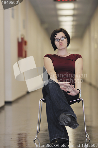Image of woman relax indoor