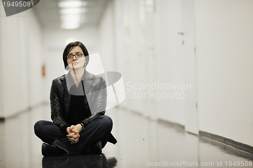 Image of woman relax indoor