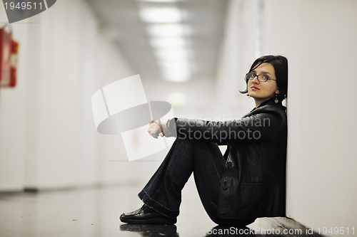Image of woman relax indoor