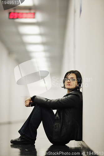 Image of woman relax indoor