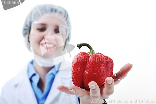 Image of doctor with red papper