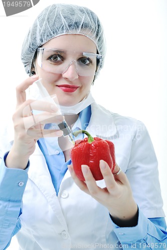 Image of doctor with red papper