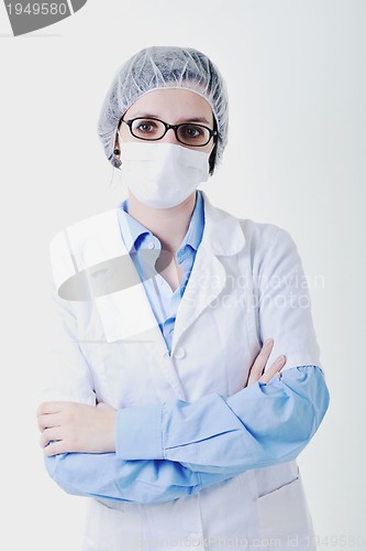 Image of isolated adult woman nurse